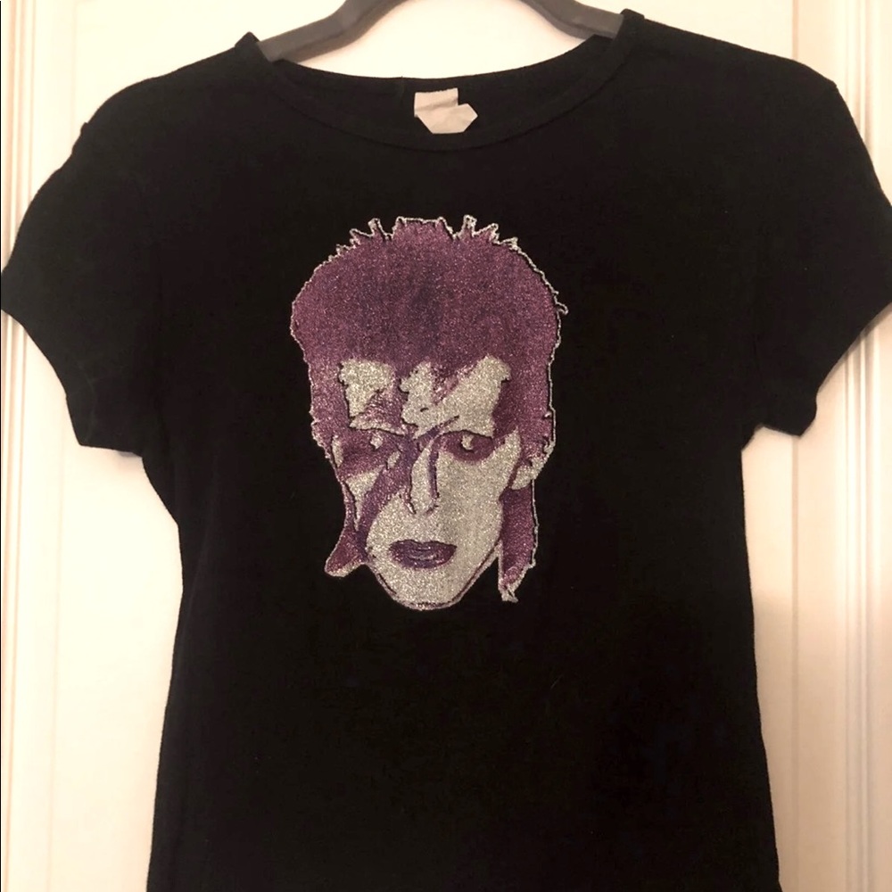 Vintage David Bowie glitter tee.